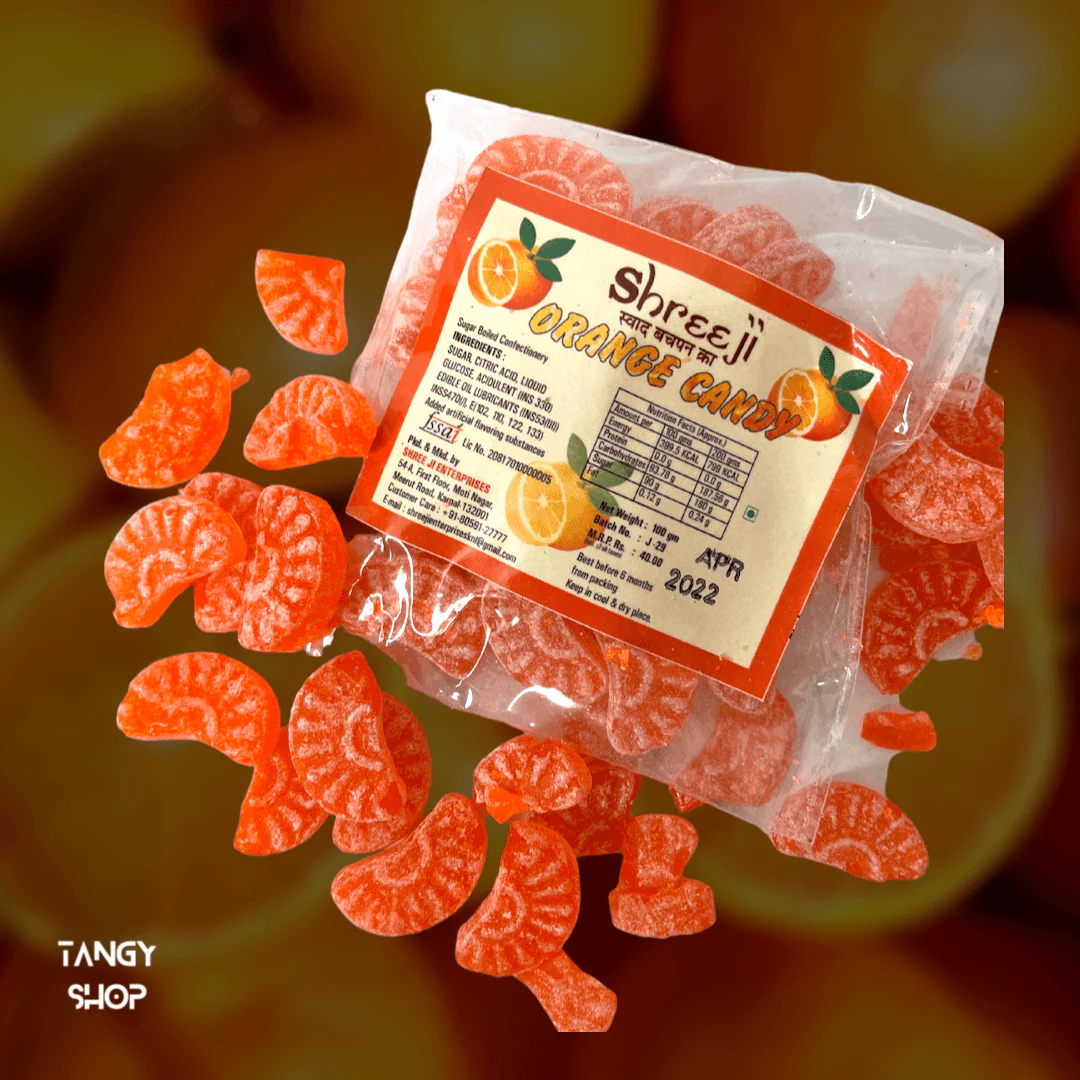 ORANGE CANDY | 100g pack | 90s Santra Candy from India